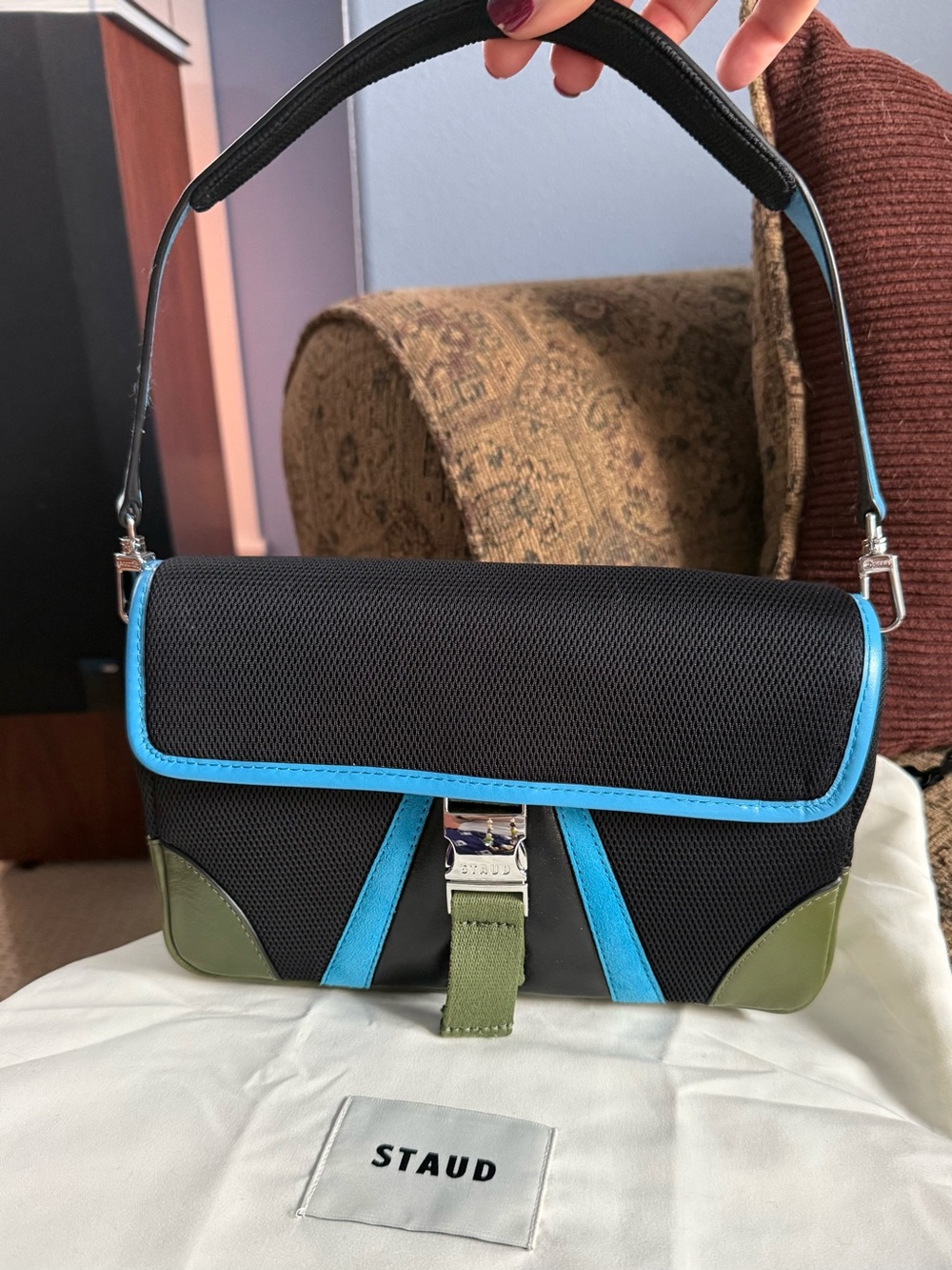 STAUD TONY SHOULDER BAG | BLACK POOL